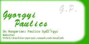 gyorgyi paulics business card